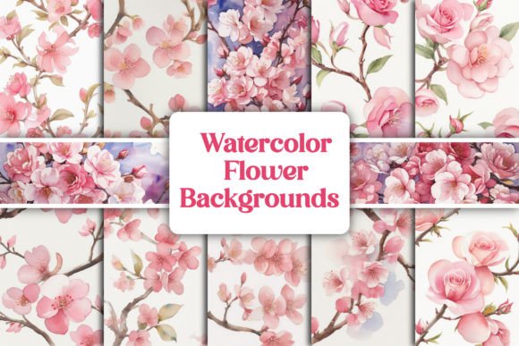 Download Watercolor Flower Background - Watercolor flower Collection