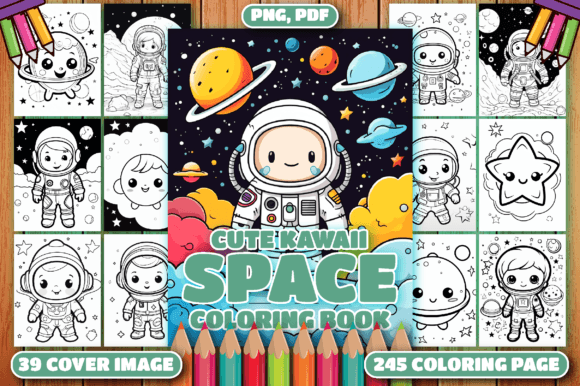 Download 245 Cute Kawaii Space Coloring Pages V-2 - Space Collection