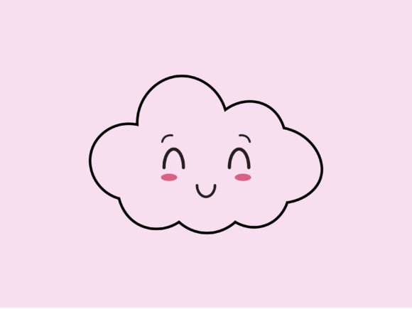 Download Kawaii Space Cloud Line Background - Space Collection