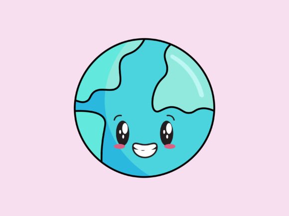 Download Kawaii Space Earth Icon - Space Collection
