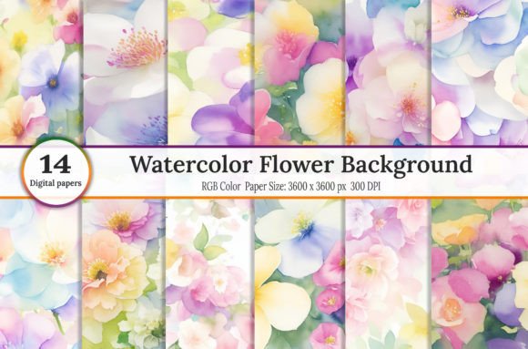Download Watercolor Flower Background - Watercolor flower Collection