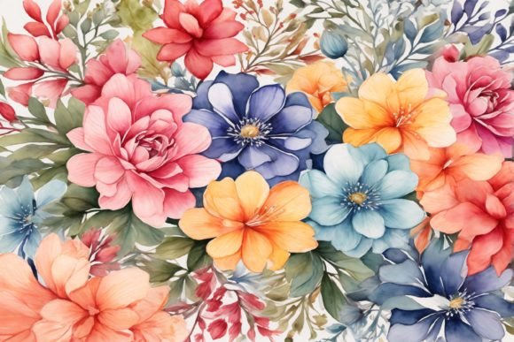 Download Watercolor Flower Background - Watercolor flower Collection