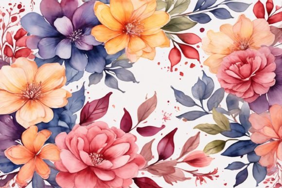 Download Watercolor Flower Background - Watercolor flower Collection