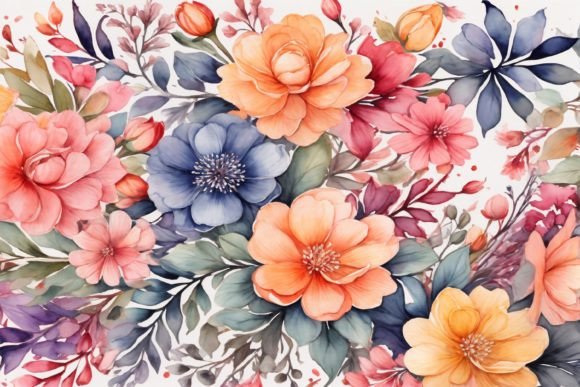 Download Watercolor Flower Background - Watercolor flower Collection