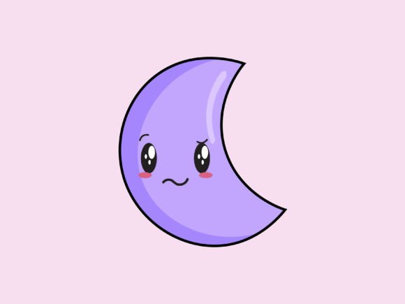 Download Kawaii Space Moon Icon - Space Collection