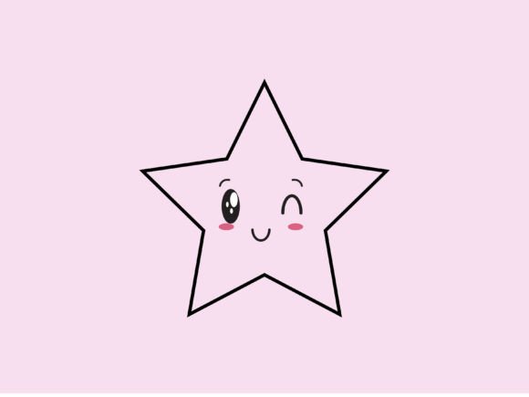Download Kawaii Space Star Line Background - Space Collection