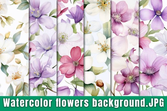 Download Watercolor Flower Background. - Watercolor flower Collection