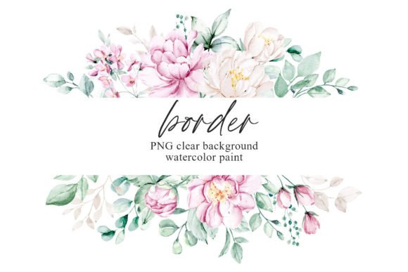 Download Watercolor Flower Frame Border, PNG - Watercolor flower Collection