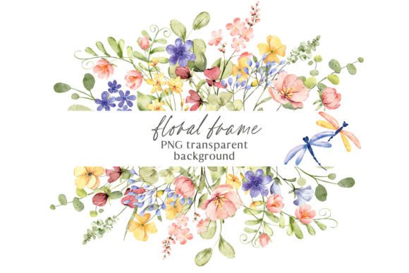 Download Watercolor Flower Frame Border. - Watercolor flower Collection