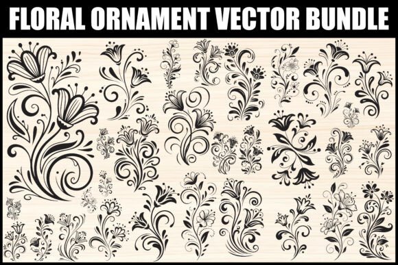 Download Floral Ornament Vector Bundle - Premium Bundle