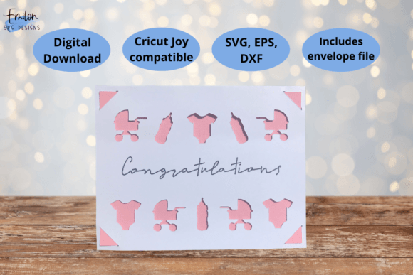 Download Congratulations New Baby Insert Card SVG - Congratulations Collection